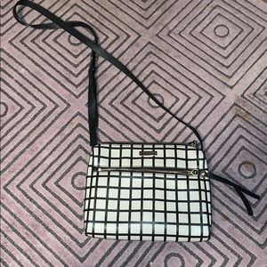 Kate Spade Black and white square cross body bag